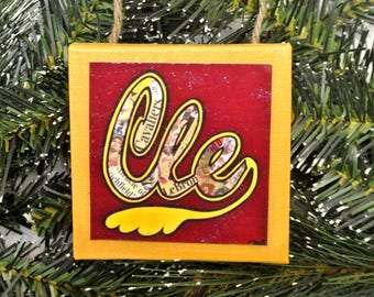 RETRO CLEVELAND CAVALIERS  - Handmade Mini Canvas Ornament