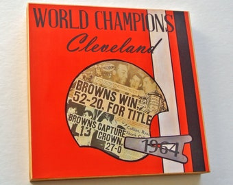 CLEVELAND BROWNS 1964 World Champions - 8x8 Wood Print