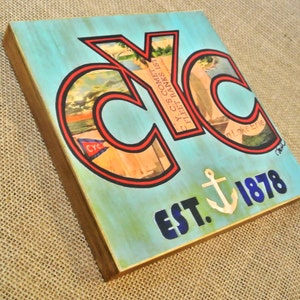 8x8 Handmade Wood Print - CYC Cleveland Yacht Club
