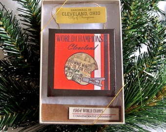 Limited Edition Boxed Ornament - CLEVELAND BROWNS 1964 World Champions