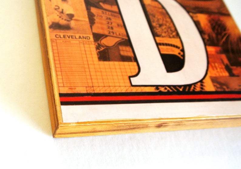 CLEVELAND GATE D Municipal Stadium 8x8 Handmade Wood Print image 2