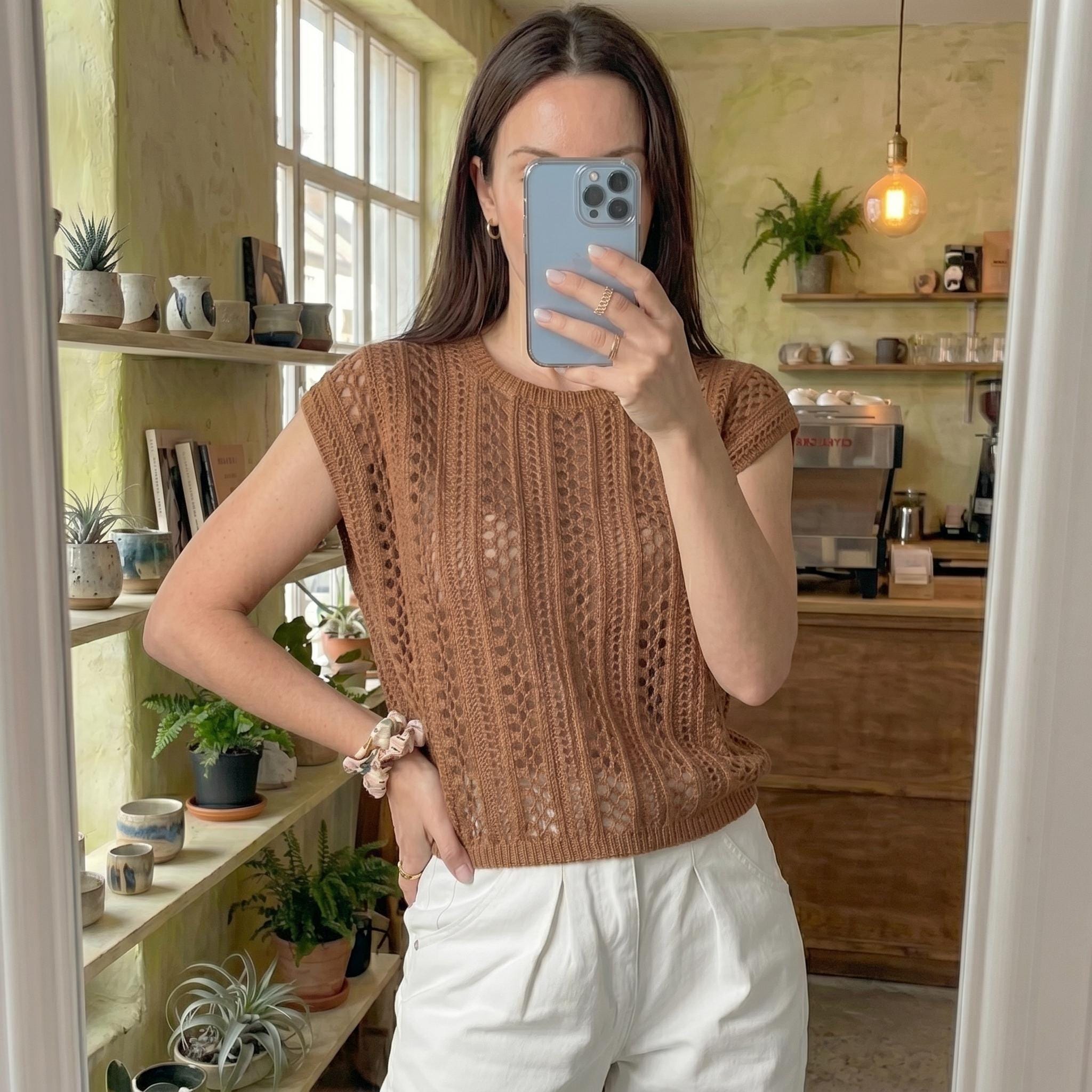 Mesh Crochet Top and Summer Sweater Vest Pattern