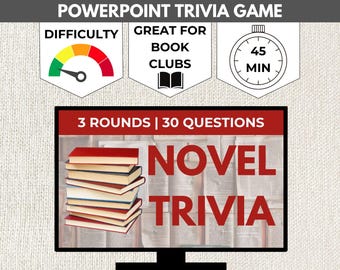 CLUB DE LECTURA Juego de POWERPOINT para amantes de los libros / Juegos para fiestas de libros Ppt / Juego de presentación de diapositivas para fiestas con temática de libros / Diapositivas de juego digital para cumpleaños de libros