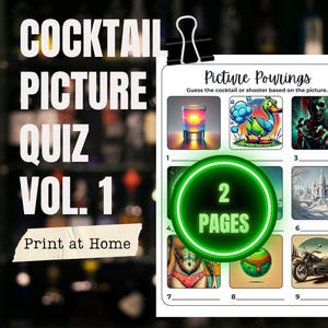 COCKTAIL ART WORK Gioco stampabile per adulti / Giochi di carta per l'happy hour / Gioco per feste di mixologia / Stampabili da bar / Giochi da tavolo per l'aperitivo