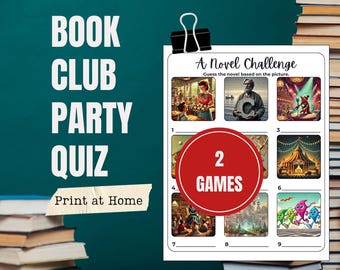 Book Club Party Game: Classic Literature Picture Quiz (Printable PDF)