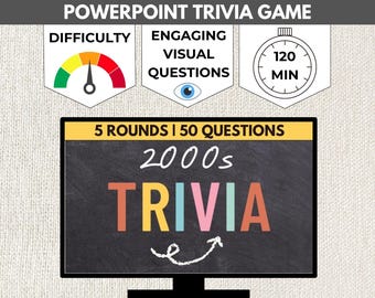 Juego de trivia de los 2000: Nostalgia del milenio (Descarga digital de PowerPoint)