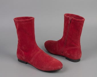 Bottes en velours rouge de la Garde royale | Chaussures de cosplay de la Garde impériale | Chaussures de costume fantastique pour homme