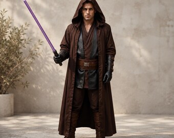 Costume de Chevalier Jedi inspiré d'Anakin, fait main | Tenue de cosplay de science-fiction | Costume d'Halloween pour adulte