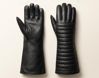 Gantelets en cuir noir de Dark Vador | Gants de Seigneur Sith | Accessoire de cosplay fidèle au méchant du film pour Halloween