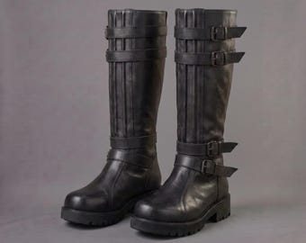 Chaussures en cuir véritable Kylo Ren | Bottes de cosplay fidèles à l'écran | Chaussures pour Halloween et conventions Comic-Con