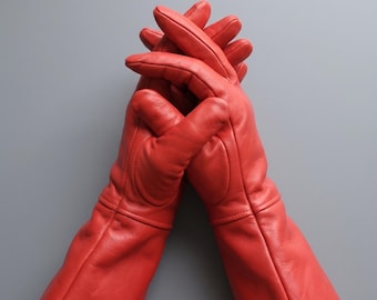 Gantelets en cuir de la Garde Royale | Gants rouges pour cosplay | Armure impériale de science-fiction | Accessoire de costume d'Halloween