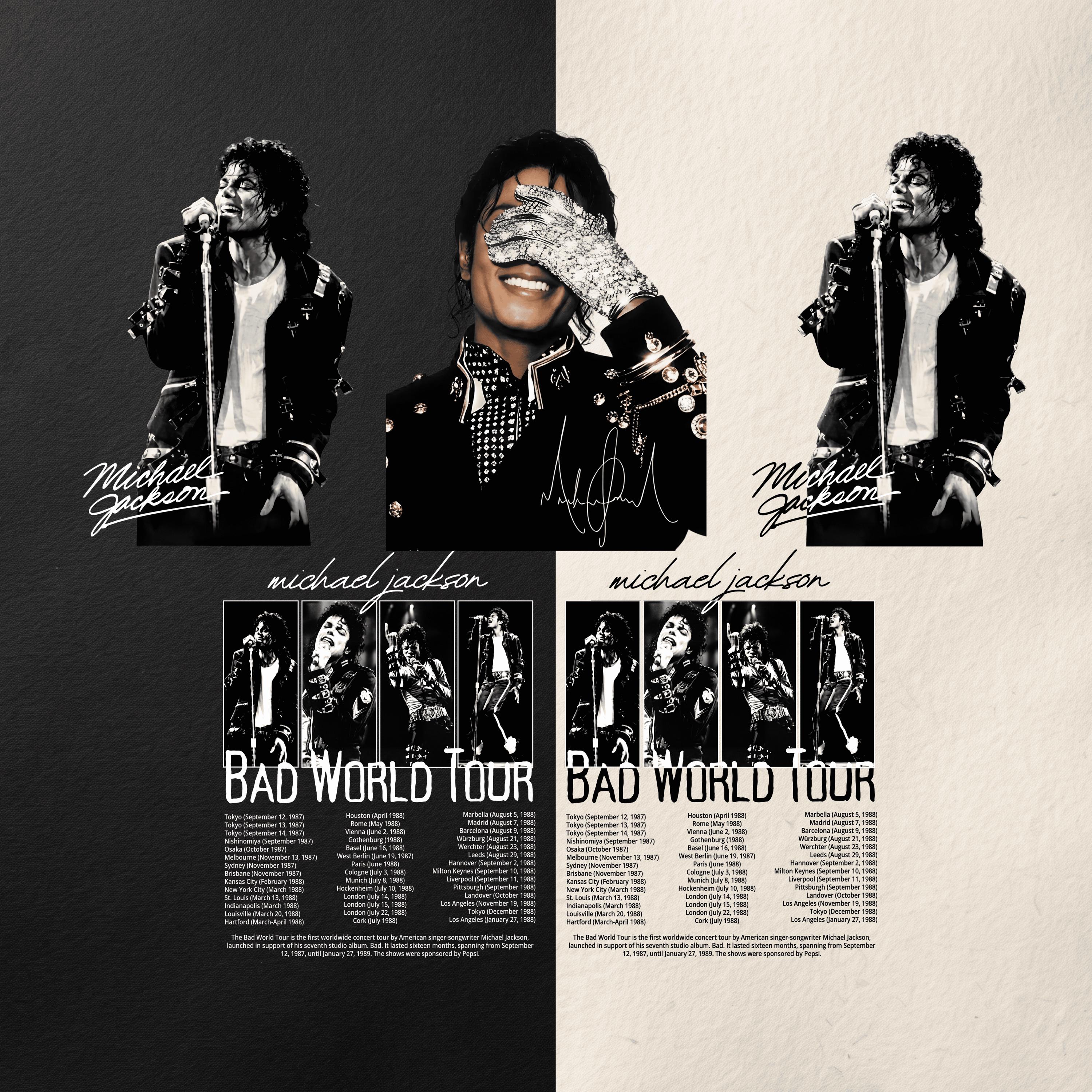Michael Jackson Posters Bad Tour - Etsy Australia