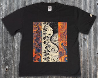 SeaWeed Tee - womens - psychedelic sea goddess graphic tee, trippy art nouveau shirt, pua o ke kai