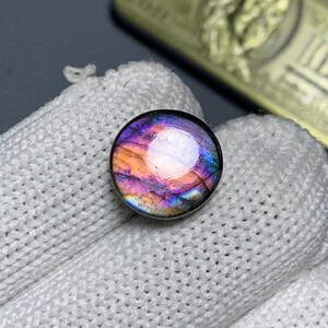 Ring Size Labradorite Cabochon Round Stone For Earring Small Pendant Wire Wrapping Macrame Jewellery Supply DIY Crafter