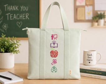 Personalized Embroidery Nomad Tote Bag I Teachers Day Gift