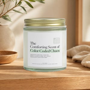 Funny Accountant Candle Gift for Accountant Color Coded Humor Candle Data Analyst Funny Spreadsheet Accounting Gift for Coworker Leaving