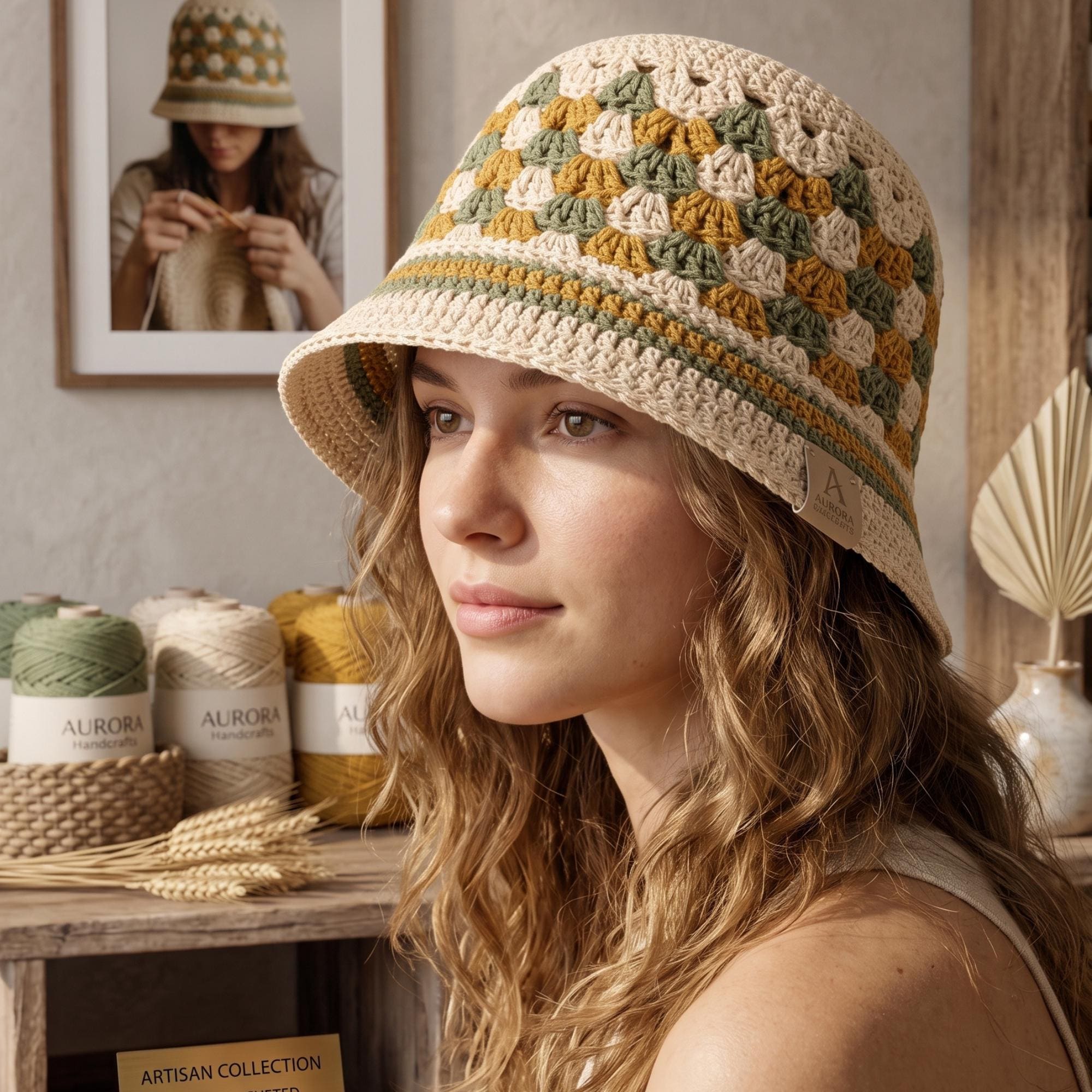 Boho Granny Stitch Bucket Hat Crochet Pattern Beginner