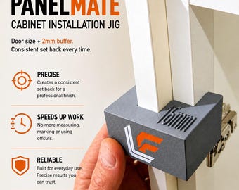 LayerForged PanelMate Cabinet Installation Jig | Panel Spacer Tool (16mm, 18mm, 21mm)