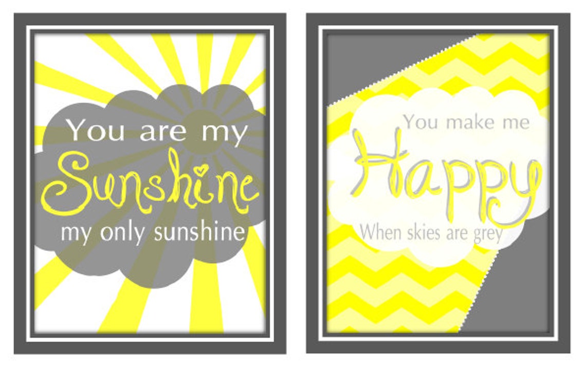 You Are My Sunshine Printables - Etsy