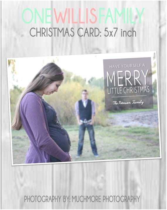 Christmas Photo Card: 5x7 inches, Merry Christmas, Elegant, Custom Photo Card Il_570xn