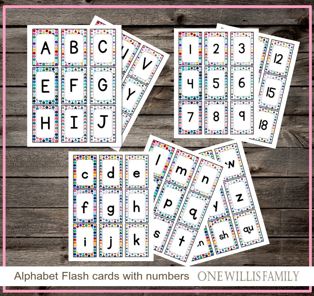 printable alphabet cards upper and lower case with number etsy singapore
