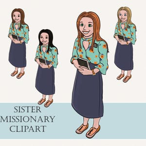 LDS zuster missionaris clipart