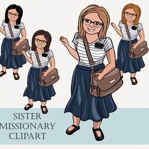 LDS zuster missionaris clipart