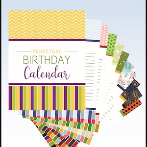 Perpetual Birthday Calendar Printable: sized to 8.5x11, birthday calendar