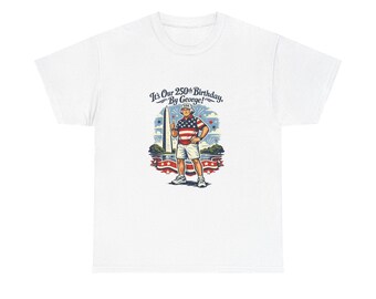 George Washington Cartoon 250th Birthday T-Shirt | Patriotic USA Tee