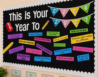 Pinnwand zum Schulanfang | Klassenzimmer-Pinnwand-Set | Willkommensdeko | Druckbare Klassenzimmerdeko | DIY-Canva-Vorlage