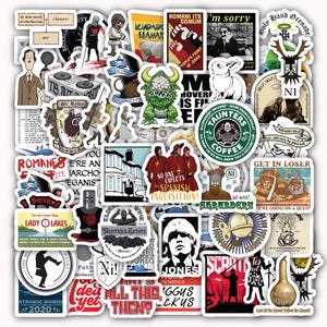 Monty Stickers Sheet Python – Waterproof Vinyl Decals for Laptop40 designs (4 Full Sheets)