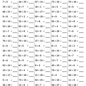 Arbeitsblätter zum Thema Addition für den Kindergarten | Mathematikübungen für die 1. und 2. Klasse (PDF-Download)