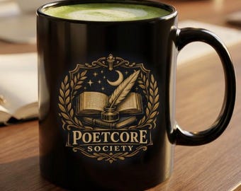 Poetcore Literary Mug, Dark Academia Coffee Cup, Writer Gift (11oz)