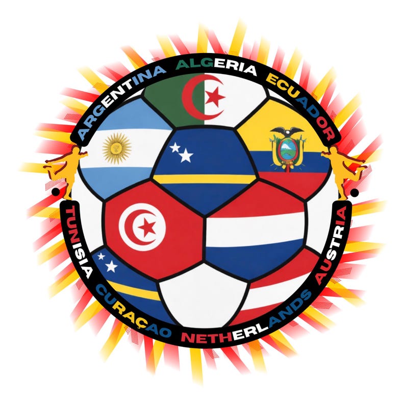 Kansas City 2026 World Football T-shirt (Women & Men) 6-Nation Flags Design, Breathable Polyester image 4