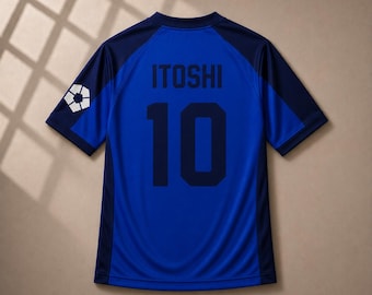 【US規格】希少  VS VERSUS サッカーシャツ ブルー L Blue Lock Jersey Anime Football Shirt Isagi Bachira Nagi Barou