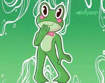 Ribbit TADC ~ Sticker vinyle découpé à la main