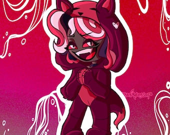Cache-couche renard chibi en velours ~ Décalcomanie en vinyle Kiss-Cut