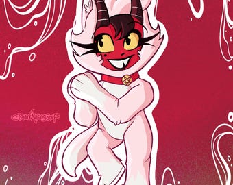 Cache-couche chat Millie Chibi ~ Décalcomanie en vinyle Kiss-Cut
