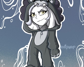 Grenouillère luth Chibi Lion ~ Décalcomanie en vinyle Kiss-Cut