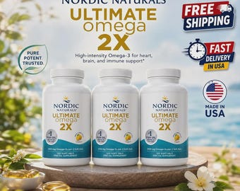 Pack of 3 Nordic Naturals Ultimate Omega 2X, Lemon Flavor, 2150 mg Omega-3 - 180 Soft Gels EXP(2027)