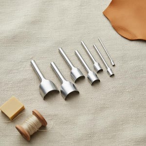 Half Round Belt End Punch, DIY Leather Craft Tool 1/2'' Chisel, Leatherwork Punch for Belt Straps, Gift for Crafters