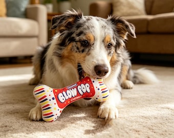 Squeaky Bone Pet Chew Toy for Dogs and Cats, Cute Plush Bone Toy, Soft Puppy Teething Toy, Interactive Pet Toy for Boredom Relief