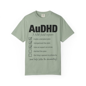 AuDHD-tröja | Rolig 3AM-fältrapportchecklista-tröja | Neurodivergent ADHD-gåva