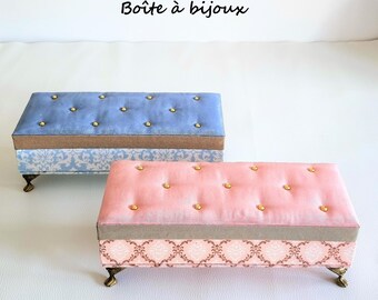 Schmuckkästchen in Blau und Rosa – Set mit 2 Schmuckkästchen