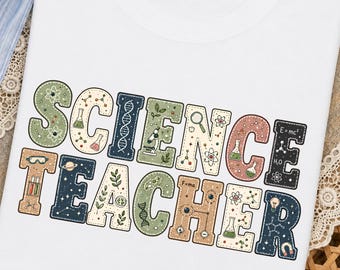PNG-Datei für Naturwissenschaftslehrer, Grafik für MINT-Klassenzimmer, Retro-Design (Digitaler Download)