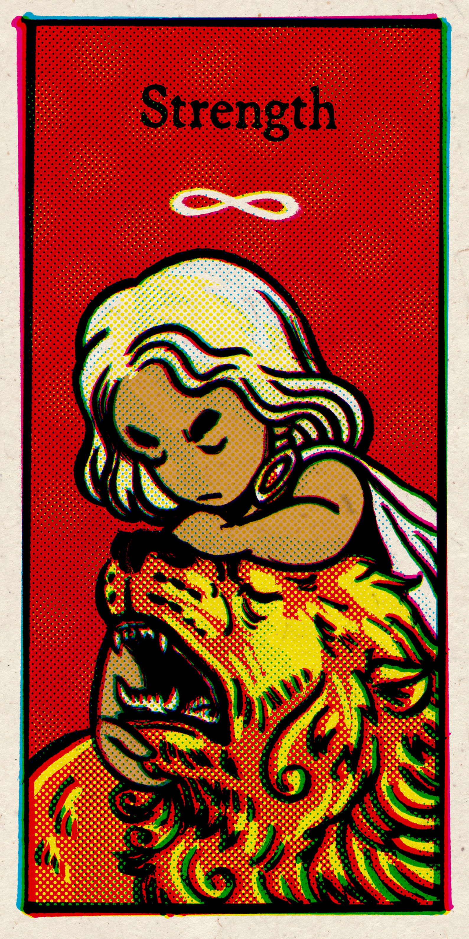 Strength Tarot Card Print Etsy