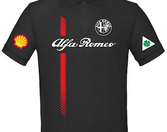 Polo Alfa Romeo, Coches, Motores, Italia, Trébol de cuatro hojas, Fans de Alfa Romeo, Unisex, Regalo, Algodón