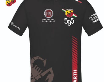 ABARTH pikétröja, Bilar, Motorer, Italien, Skorpion, Unisex, Gåva, Bomull