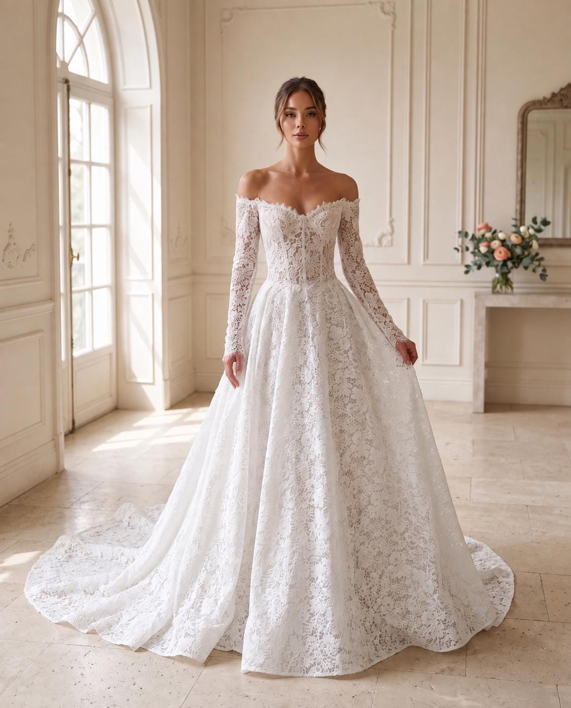 A Line Wedding Gown