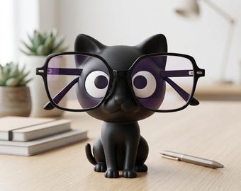 Portaocchiali a forma di gatto – Idea regalo per la scrivania e il comodino